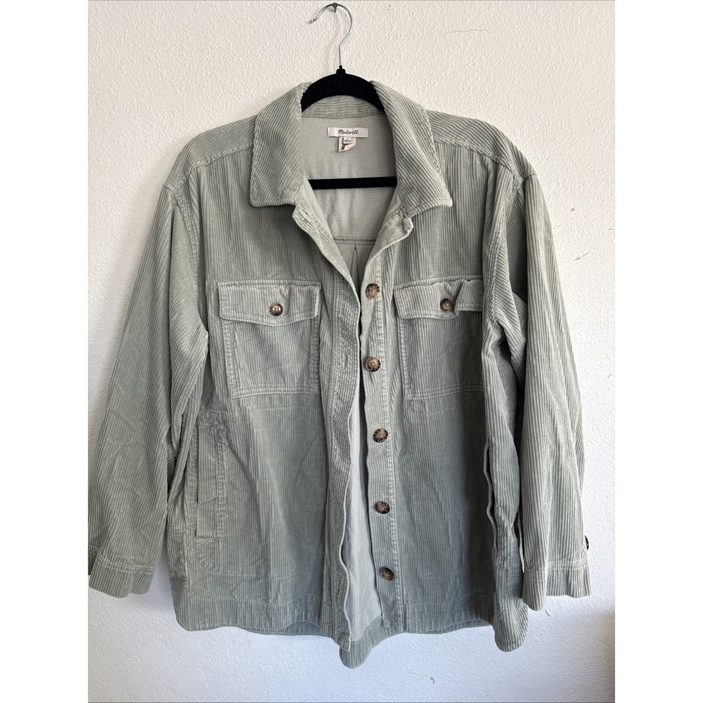 Madewell Corduroy Yorkway Shirt Jacket Sage‎ Mist Sz XL X-Large